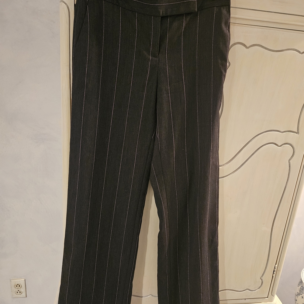 ANN TAYLOR LOFT Charcoal Pinstripe Trousers Size 2
